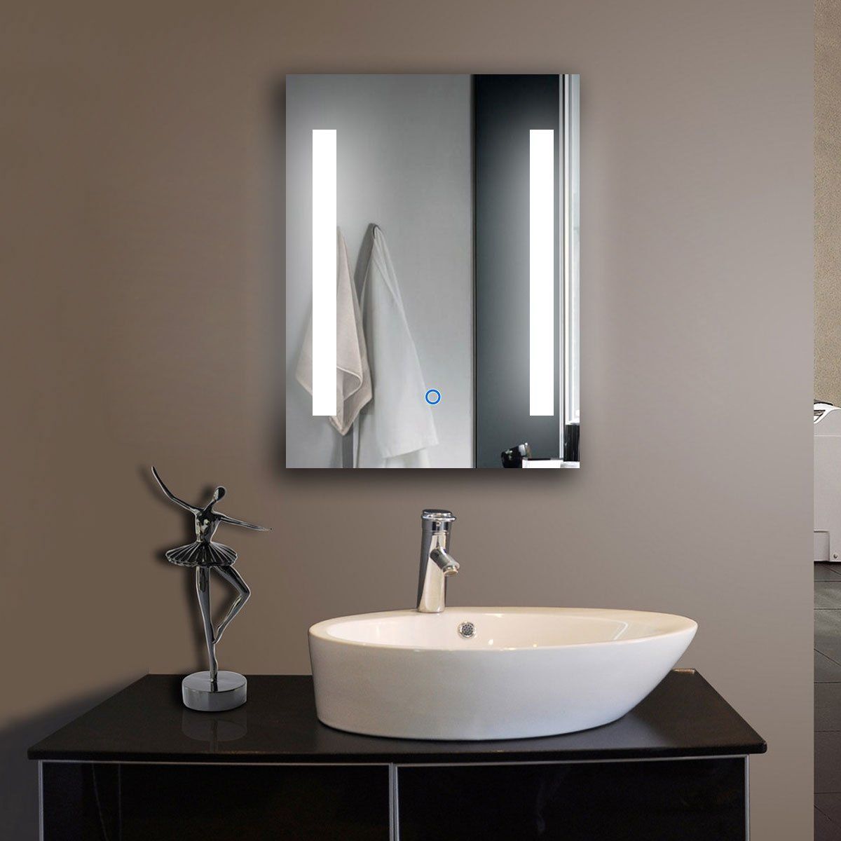 Led Vanity Bathroom Mirrors Bathroom Vanity Cabinets Illuminated With Regard To Frameless Cut Corner Vanity Mirrors (View 9 of 15)