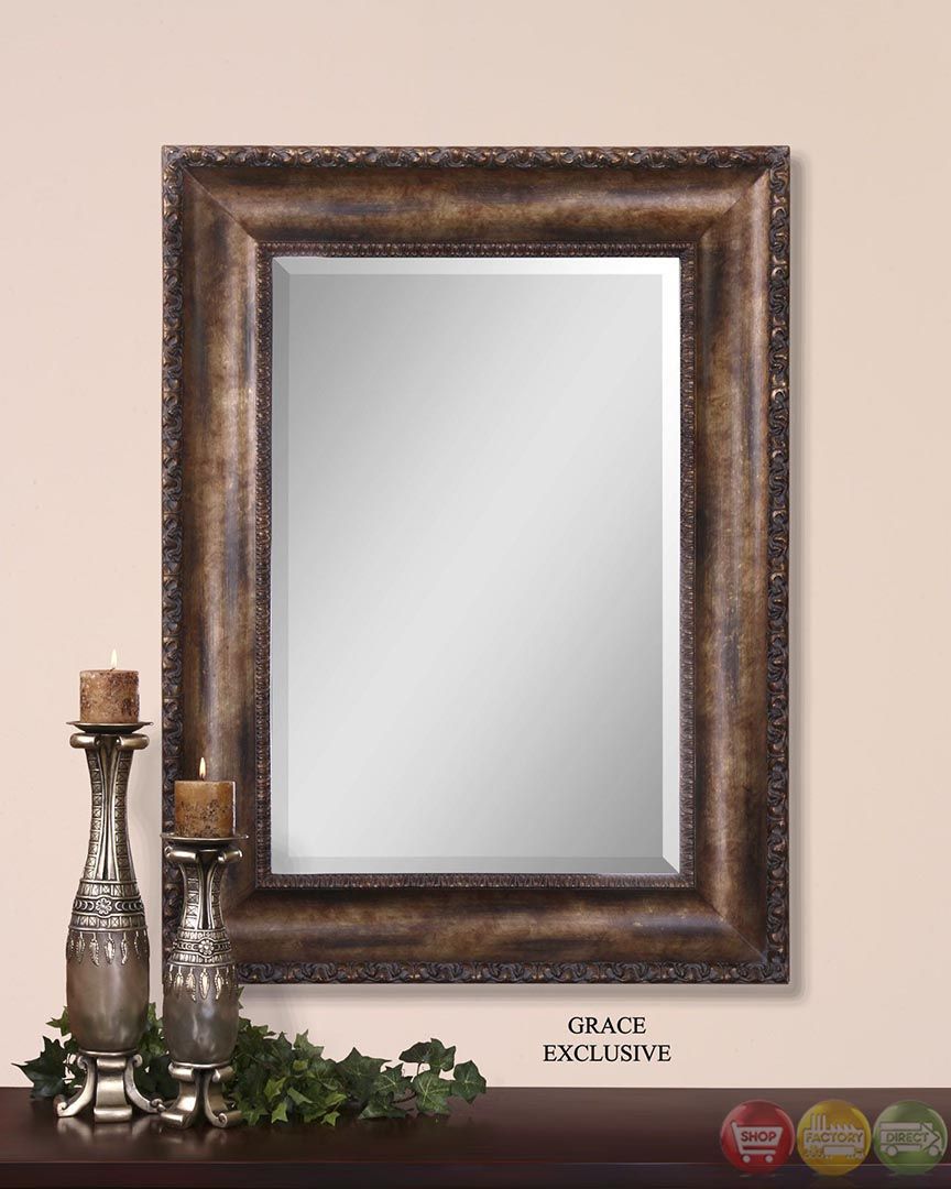 Leola Traditional Antique Bronze Mirror 14441 B Pertaining To Antiqued Bronze Floor Mirrors (View 1 of 15)