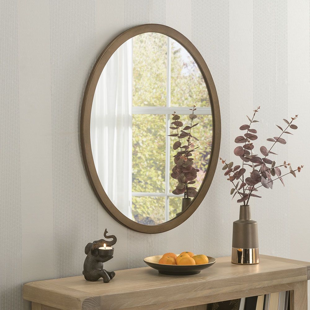 Lucia Minimal Oval Mirror | Contemporary Mirrors | Amor Decor With Regard To Edge Lit Oval Led Wall Mirrors (View 9 of 15)