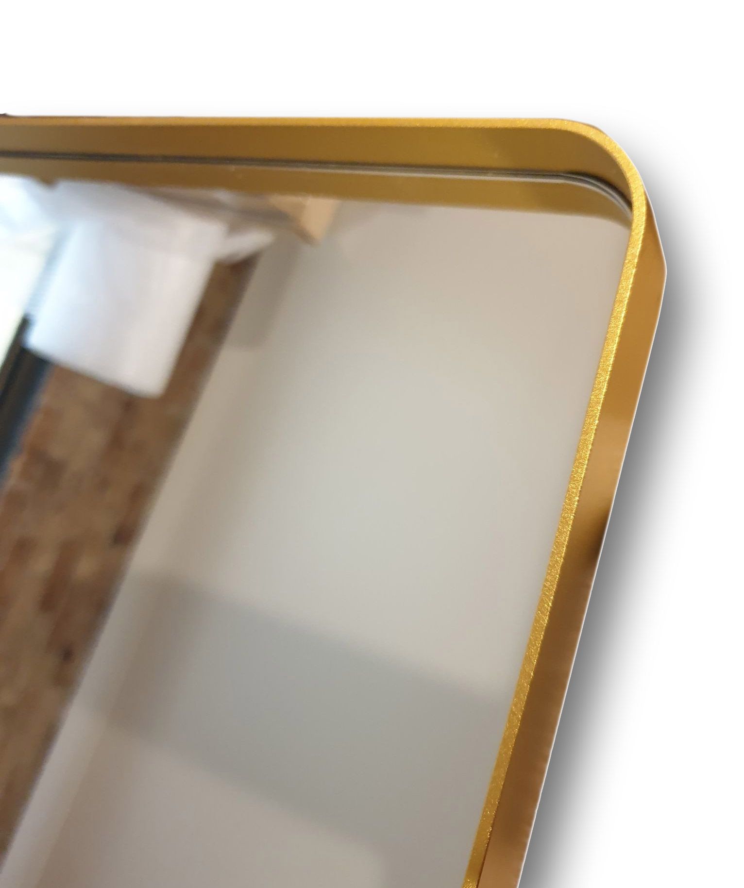 Luxe Thin Gold Metal Frame Bathroom Mirror – 120Cm X 80Cm With Gold Modern Luxe Wall Mirrors (View 7 of 15)