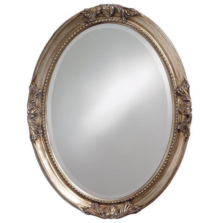 Marley Forrest Medium Round Warm Antique Silver Beveled Glass Antiqued In Silver Oval Wall Mirrors (View 4 of 15)