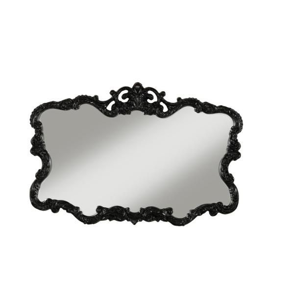 Martin Svensson Home Aureate High Gloss Black Wall Mirror 120102 – The Inside Glossy Black Wall Mirrors (View 7 of 15)