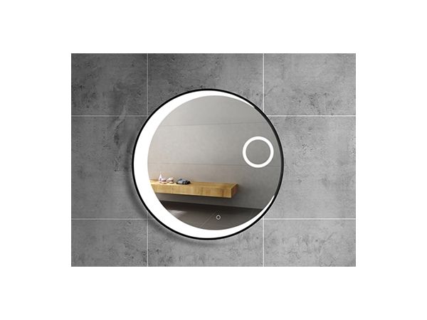 Matte Black Round Wall Mirror | Bathroom Accessories And Furniture For Matte Black Octagonal Wall Mirrors (View 11 of 15)