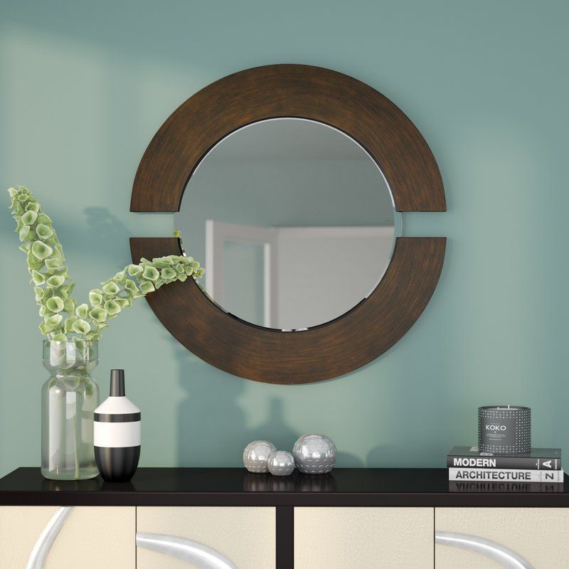 Matthew Round Accent Mirror | Mirror Wall Bedroom, Mirror Wall Decor Pertaining To Round Modern Wall Mirrors (View 11 of 15)