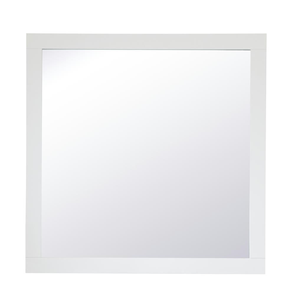 Medium Square White Contemporary Mirror (36 In. H X 36 In (View 12 of 15)