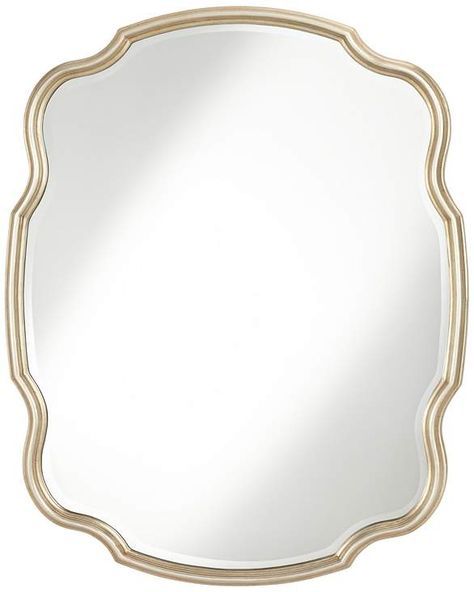 Melba Champagne Gold 33" X 42" Curved Wall Mirror – #9H205 | Lamps Plus Regarding Gold Curved Wall Mirrors (View 15 of 15)