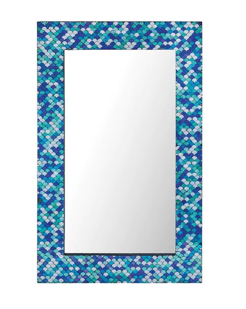 Mermaid Blue And Turquoise Framed Mirror | Turquoise Frame, Mirror In Blue Wall Mirrors (View 6 of 15)