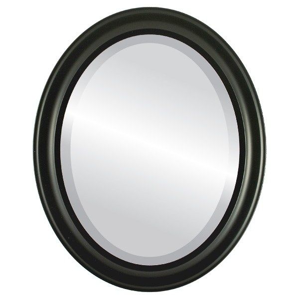 Messina Framed Oval Mirror In Matte Black (19X23) | Oval Mirror, Oval In Matte Black Round Wall Mirrors (View 6 of 15)