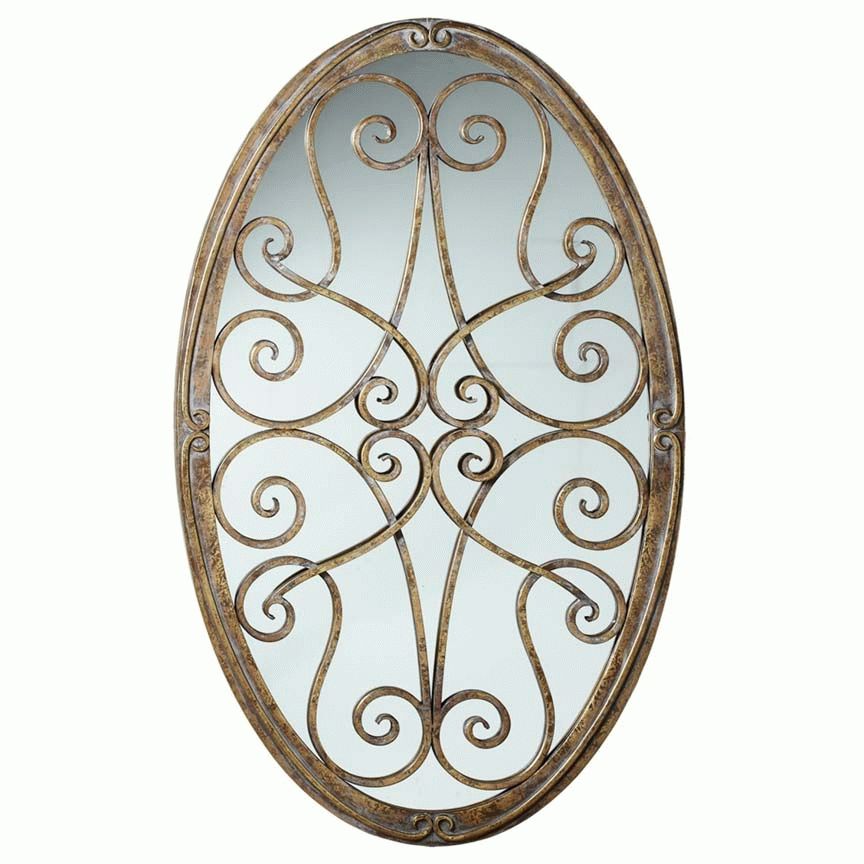 Metal Scroll Mirror – 63 134490 Throughout Brass Iron Framed Wall Mirrors (View 10 of 15)