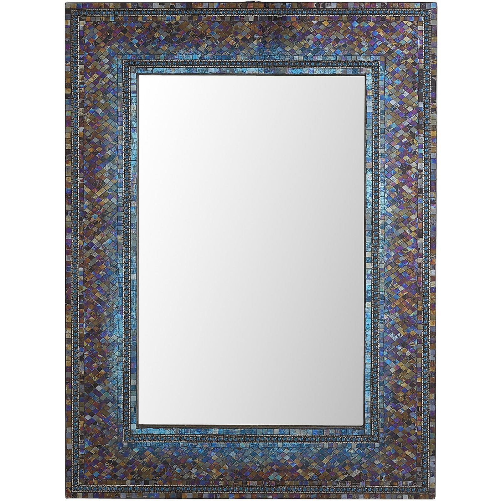 Midnight Splendor Mosaic 30X40 Mirror | Cute Wall Decor, Mosaic, Mirror Regarding Subtle Blues Art Glass Wall Mirrors (View 3 of 15)