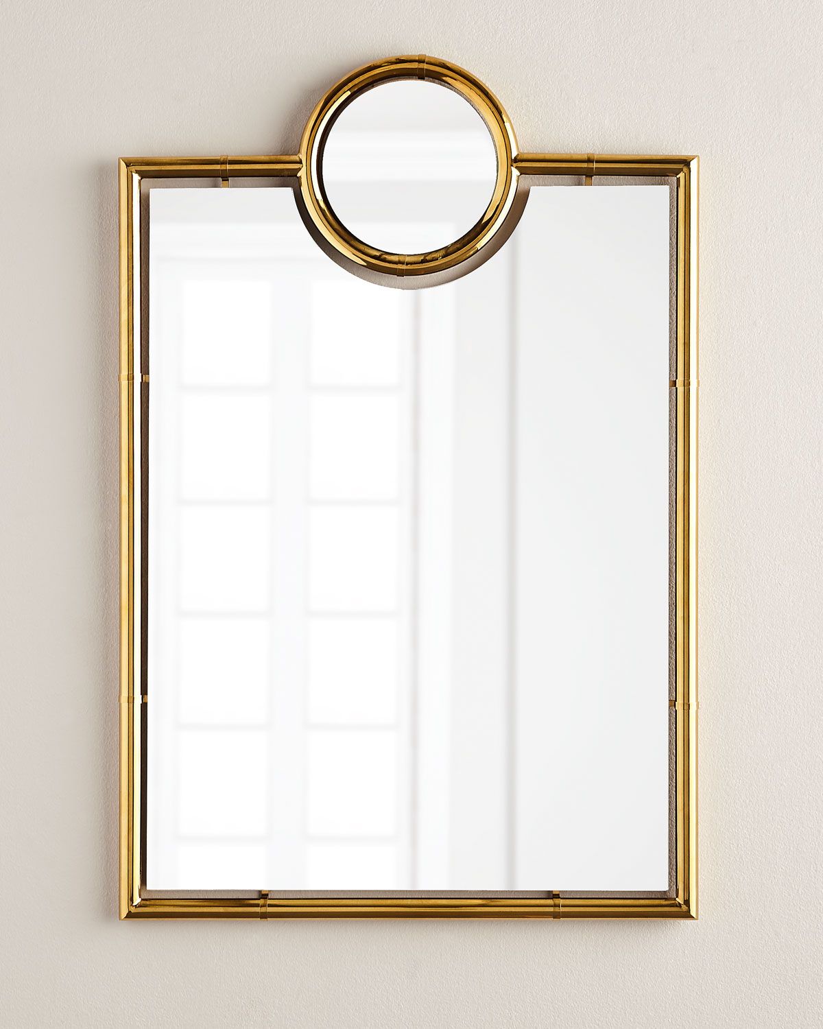 Minos Rectangular Wall Mirror | Neiman Marcus Throughout Rectangular Grid Wall Mirrors (View 12 of 15)