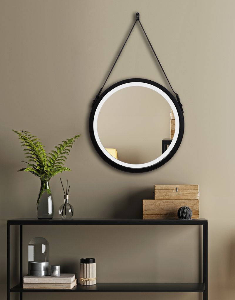 Mirror Belt Led Black : Mirror For You For Matte Black Led Wall Mirrors (View 2 of 15)