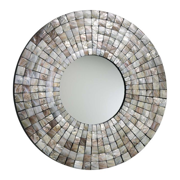 Mirror | Mosaic Tile Mirror, Mirror Mosaic, Shell Mosaic Tile With Regard To Shell Mosaic Wall Mirrors (View 1 of 15)