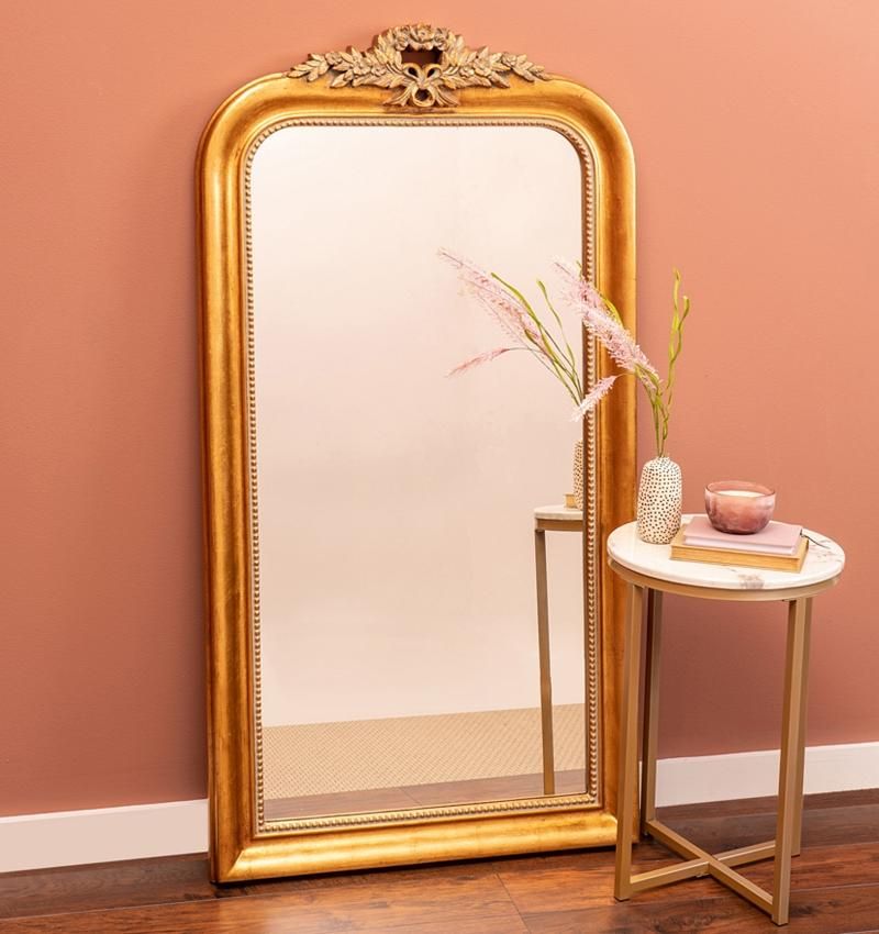 Mirrors | Camilla Antique Gold 30 1/2" X 58" Arched Floor Mirror For Antiqued Bronze Floor Mirrors (View 8 of 15)