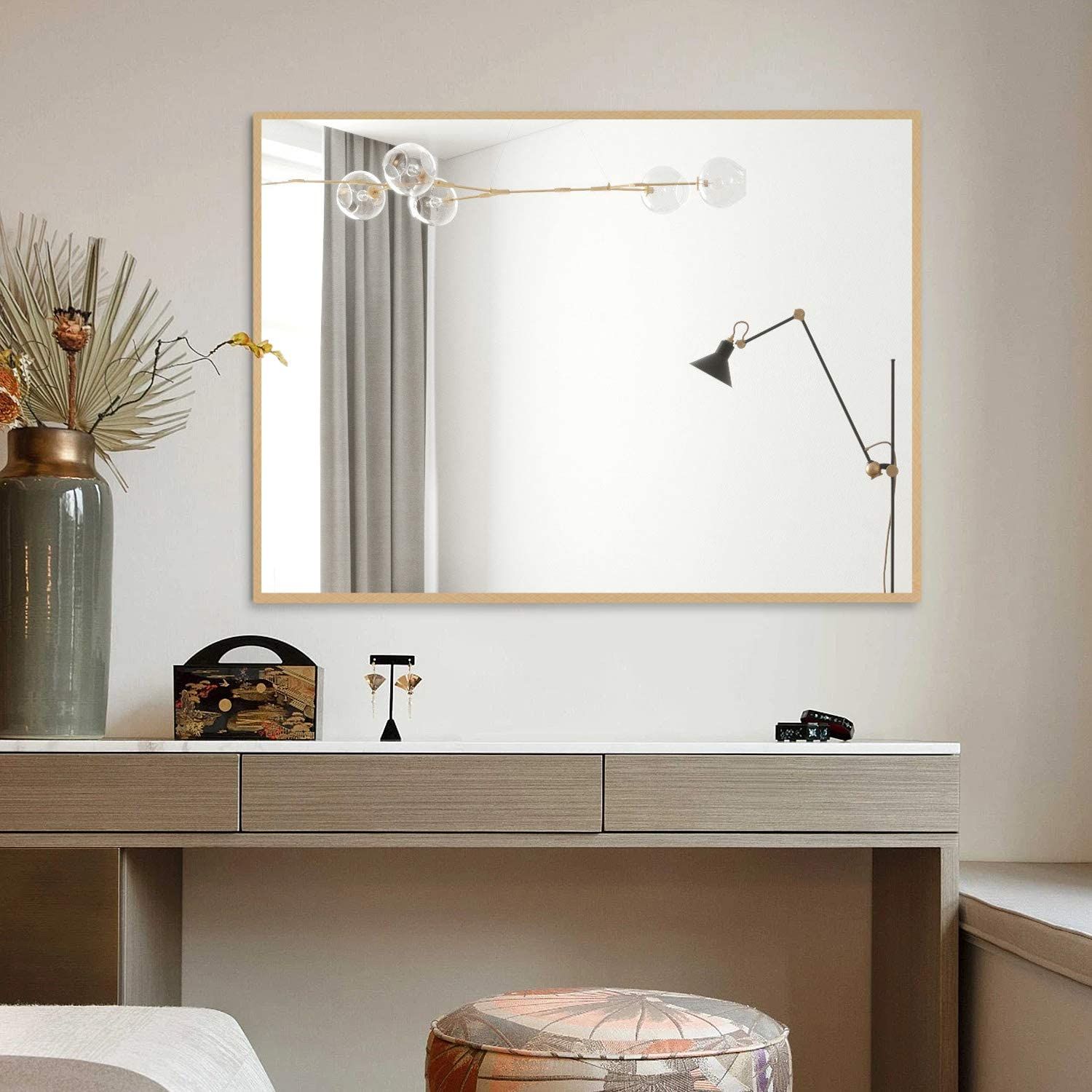 Mirrors For Wall Decor Rectangular Mirror Bathroom Wall Mounted Make Up Intended For Clear Wall Mirrors (View 2 of 15)