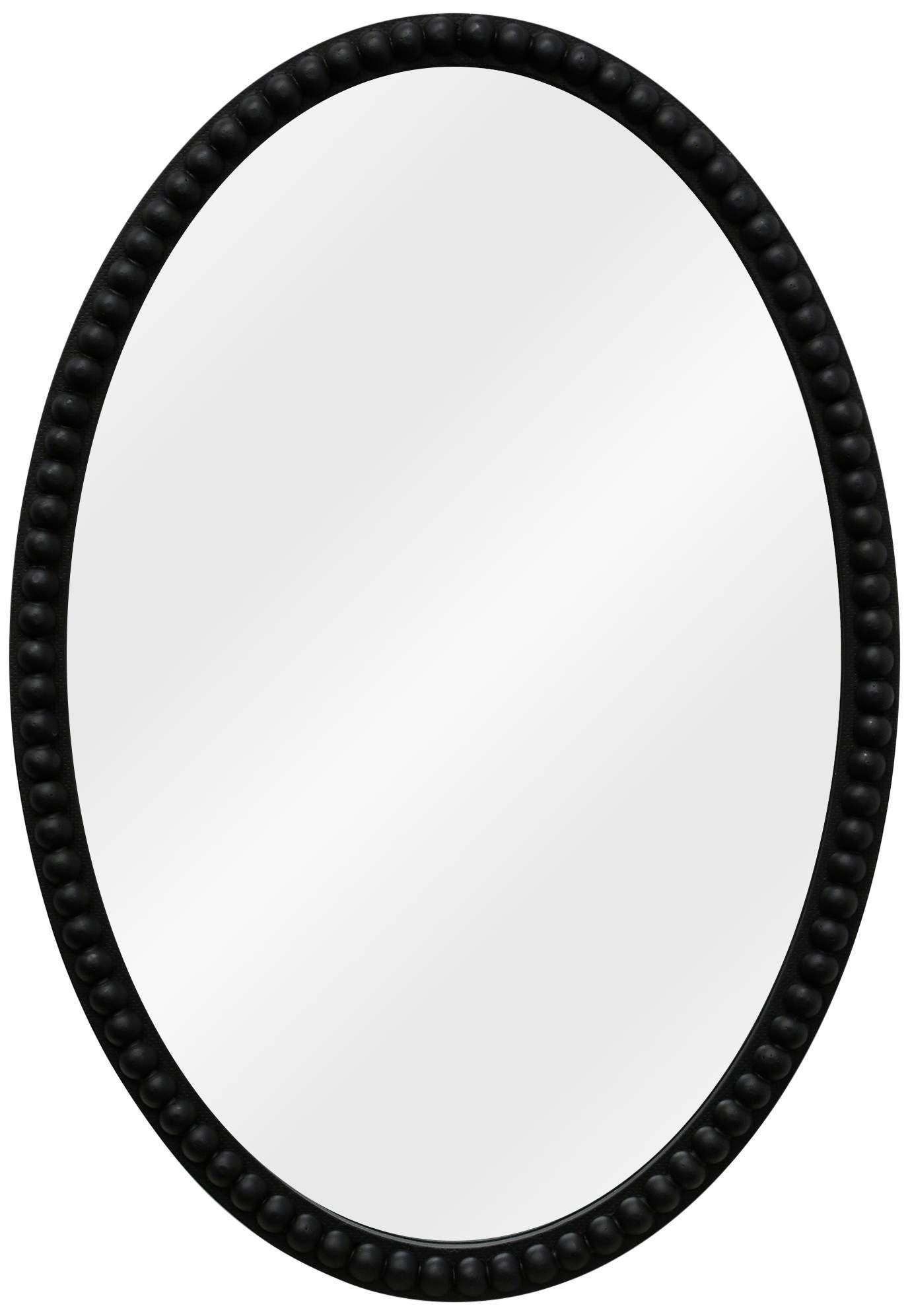 Mirrors | Semi Gloss Black Beaded 17 1/4" X 25 Oval Wall Mirror In 2020 In Glossy Black Wall Mirrors (View 14 of 15)