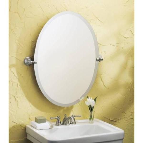 Moen Frameless Pivoting 26" Wall Mirror – Brushed Nickel | New Mirrors Within Nickel Floating Wall Mirrors (View 9 of 15)