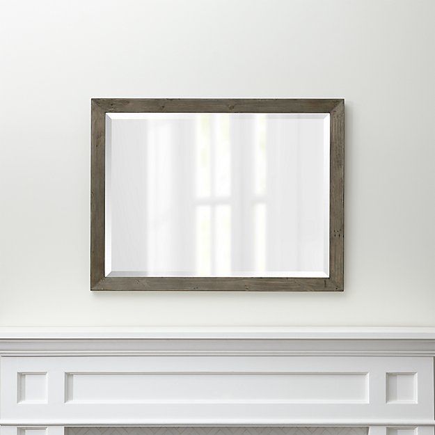 Morris Ash Grey Wall Mirror | Crate And Barrel | Grey Wall Mirrors Regarding Gray Wall Mirrors (View 15 of 15)