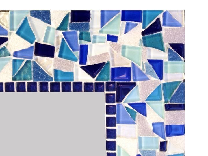 Mosaic Wall Mirror Blue | Mosaic Wall, Mosaic, Blue Mosaic With Blue Green Wall Mirrors (View 2 of 15)