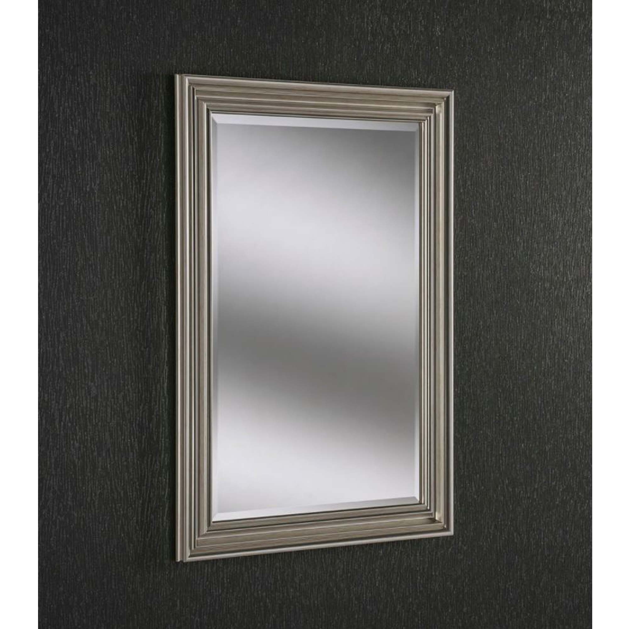 Multi Bevel Silver Wall Mirror | Decor | Homesdirect365 Throughout Silver High Wall Mirrors (View 7 of 15)