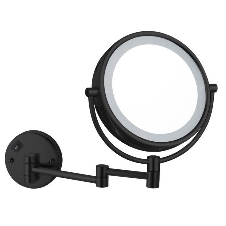 Nameeks Ar7705 Blk 5Xnameek'S Glimmer Matte Black Double Face Led Throughout Matte Black Octagon Led Wall Mirrors (View 11 of 15)