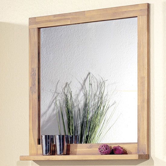 Natural Wood Frame Of This Bathroom Mirror Looks Magnificient (View 7 of 15)