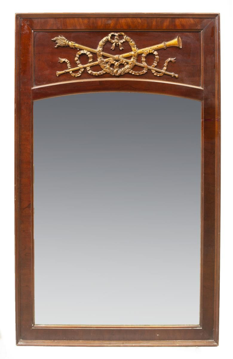 Neoclassical Mahogany Finish Wall Mirror – September Estates Auction With Regard To Dark Mahogany Wall Mirrors (View 2 of 15)