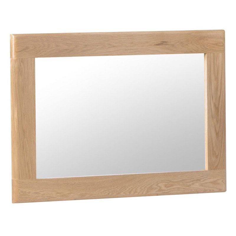 New – Chunky Natural Oak Wall Mirror – Size: 70X100 With Regard To Natural Oak Veneer Wall Mirrors (View 7 of 15)