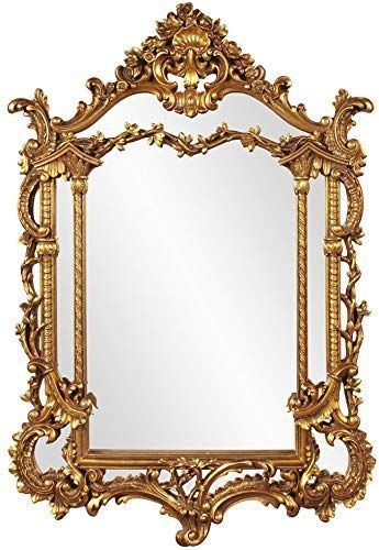 New Howard Elliott Arlington Baroque Hanging Wall Mirror, Ornate Arched Inside Gold Arch Top Wall Mirrors (View 15 of 15)