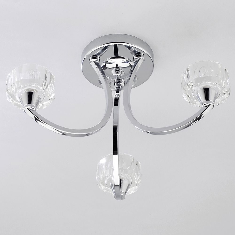 Ocean Bathroom Ceiling 3 Light – Chrome From Litecraft Inside Ceiling Hung Satin Chrome Wall Mirrors (View 4 of 15)