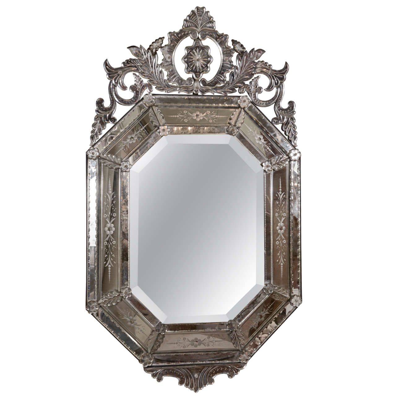 Octagonal Venetian Mirror At 1Stdibs Pertaining To Matte Black Octagonal Wall Mirrors (View 3 of 15)