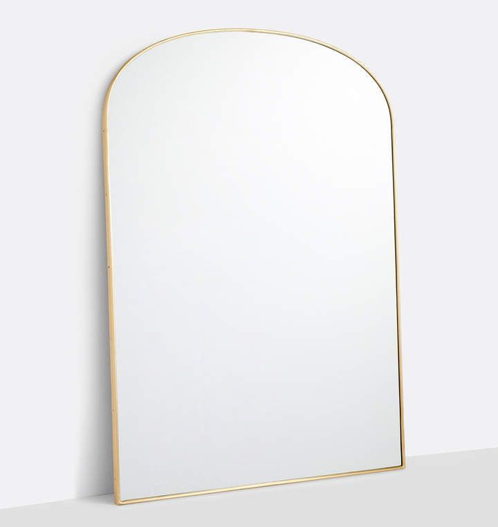 Oil Rubbed Bronze Arched Floor Metal Framed Mirror | Rejuvenation With Bronze Arch Top Wall Mirrors (View 5 of 15)