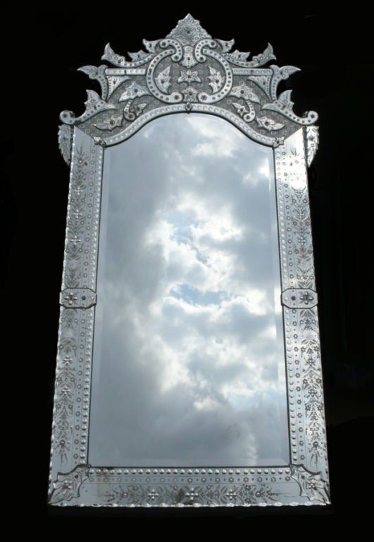 Ornately Detailed Antique Venetian Full Length Mirror At 1Stdibs With Regard To Superior Full Length Floor Mirrors (View 6 of 15)