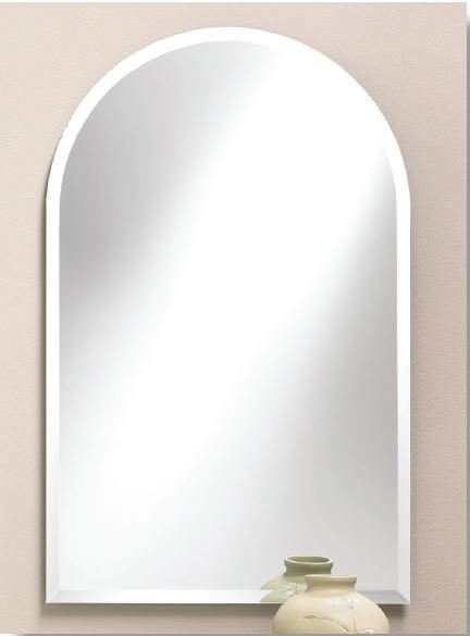 Orren Ellis Proclus Frameless Arched Wall Mirror | Mirror Wall, Mirror For Crown Arch Frameless Beveled Wall Mirrors (View 2 of 15)