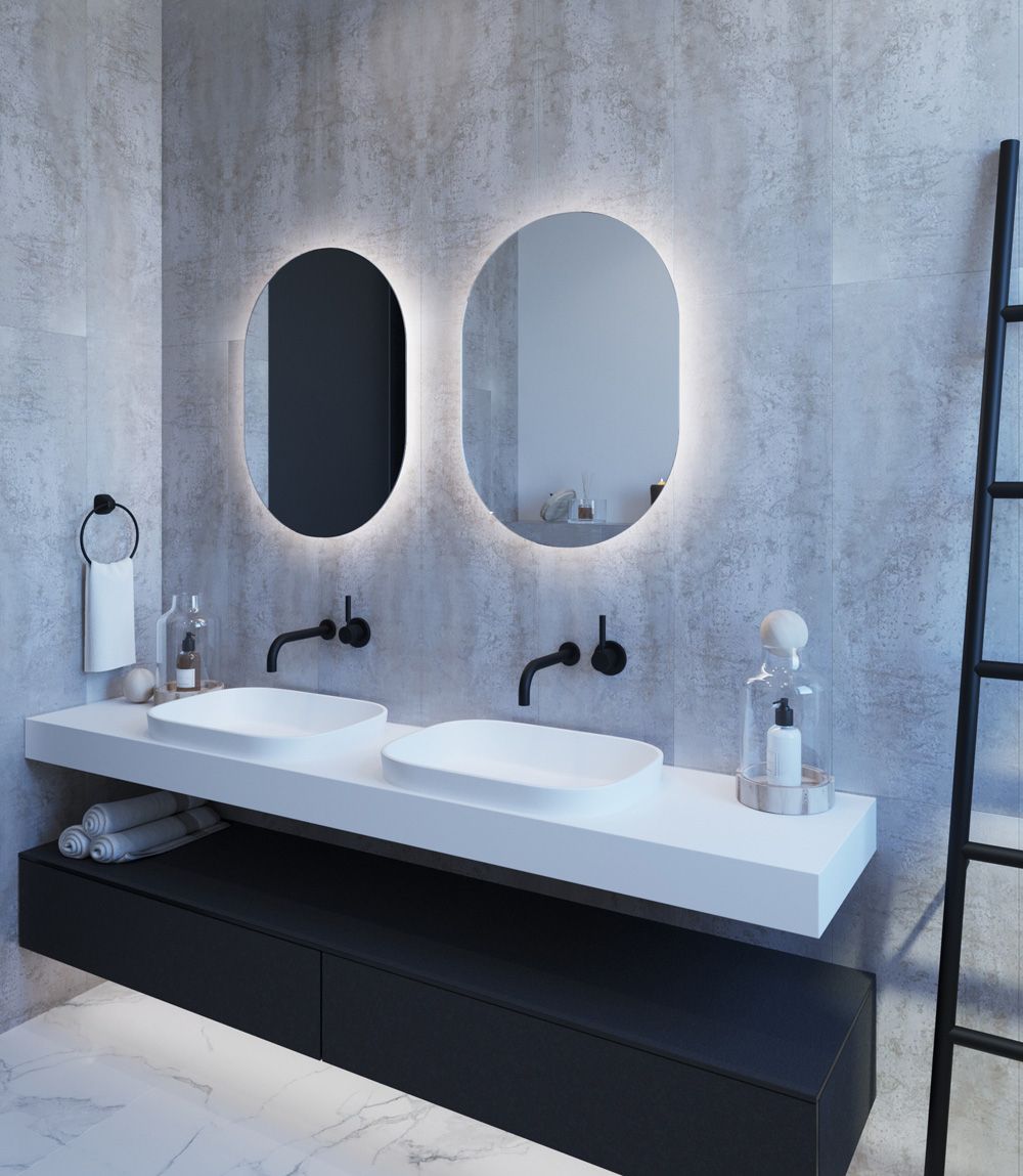Oval Led Backlit Mirror 750Mm X 500Mm | Luxe Mirrors In Edge Lit Oval Led Wall Mirrors (View 3 of 15)