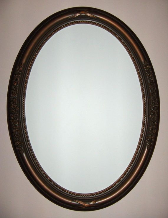 Oval Mirror With Oil Rubbed Bronze Color Frame (View 12 of 15)