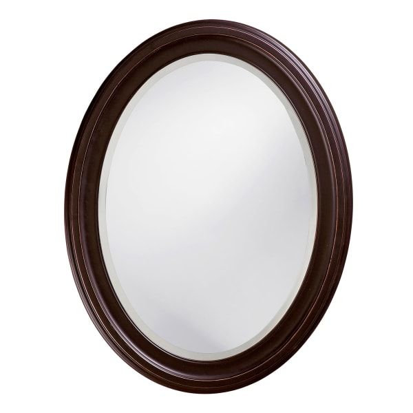 Oval Oil Rubbed Bronze Mirror With Wooden Grooves Frame — Pier 1 Intended For Oil Rubbed Bronze Finish Oval Wall Mirrors (View 6 of 15)