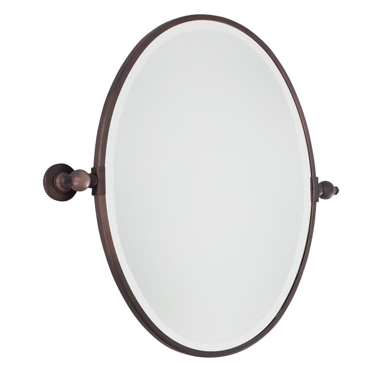 Oval Tilt Bathroom Mirror – 3 Finishes With Regard To Ceiling Hung Satin Chrome Oval Mirrors (View 5 of 15)