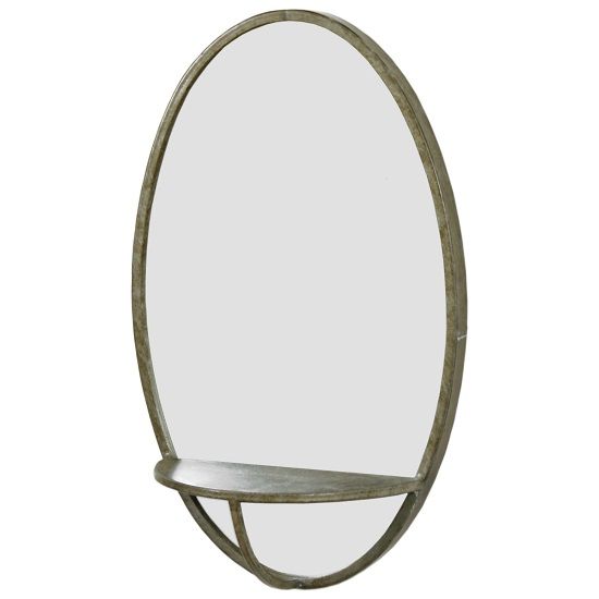 Oval Wall Hanging Mirror With Shelforiginals Inside Ceiling Hung Oval Mirrors (View 6 of 15)