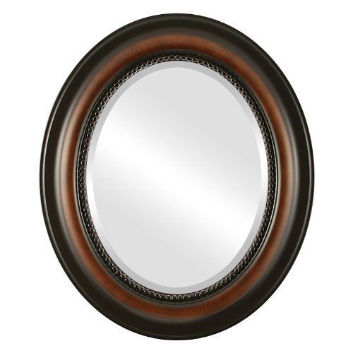 Ovalandroundmirrors Oval Beveled Mirror In A Heritage Style Walnut With Regard To Oval Beveled Wall Mirrors (View 10 of 15)