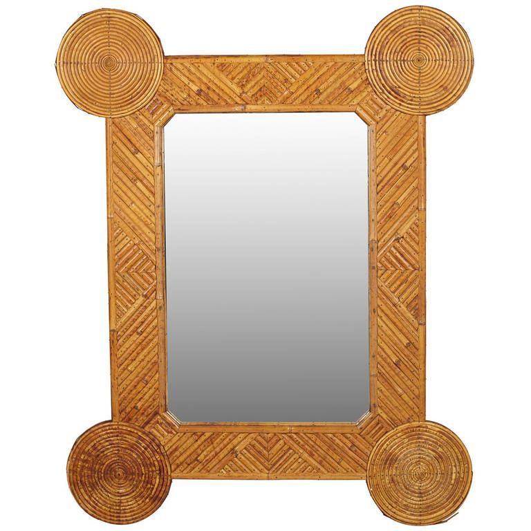 Oversized Vintage Rattan Mirror | 1Stdibs | Rattan Mirror, Vintage For Modern Oversized Wall Mirrors (View 14 of 15)