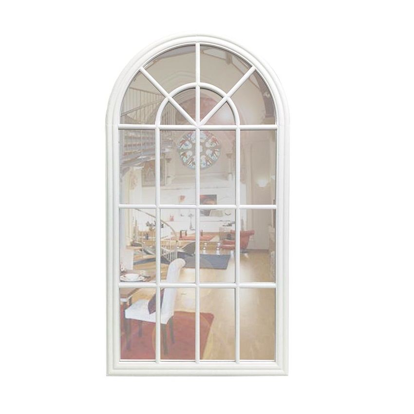 Percy White Arched Wall Mirror | Free Shipping | Luxe Mirrors Intended For Bronze Arch Top Wall Mirrors (View 8 of 15)