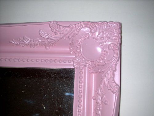 Pink Shabby Chic Antique Style Rectangular Wall Mirror Complete With Regarding Pink Wall Mirrors (View 13 of 15)