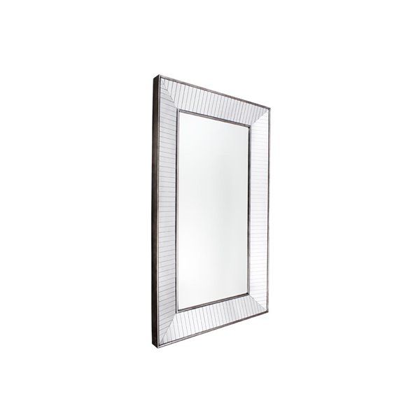 Plata Import Sash Rectangle Wall Mirror – Vertical – 50 Inch – Chrome Pertaining To Chrome Rectangular Wall Mirrors (View 12 of 15)