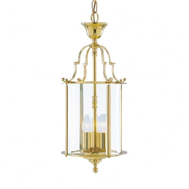 Polished Brass 3 Light Traditional Hanging Ceiling Lantern 3003 10 With Regard To Ceiling Hung Polished Brass Mirrors (View 3 of 15)