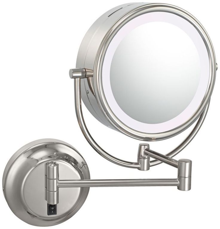 Polished Nickel 9" Wide Led Hardwire Vanity Mirror – | Led Vanity With Nickel Floating Wall Mirrors (View 5 of 15)