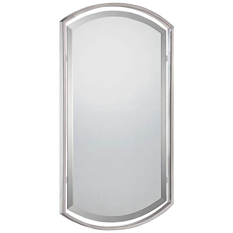 Quoizel Breckenridge Brushed Nickel 21" X 35" Wall Mirror – #1P882 In Polished Nickel Rectangular Wall Mirrors (View 10 of 15)