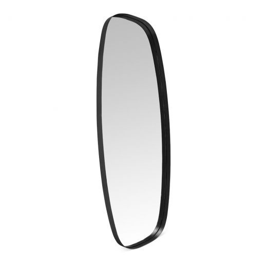 Rea Large Rectangle Wall Mirror, Matte Black | Mirror Wall, Large Wall Inside Matte Black Led Wall Mirrors (View 5 of 15)