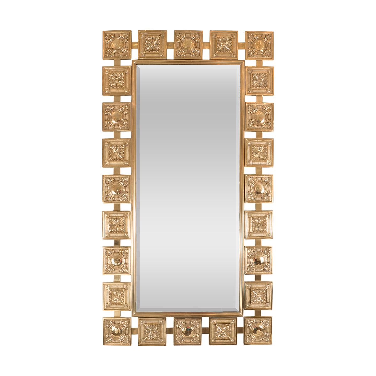 Rectangular Brass Mirror | Wall | John Salibello Intended For Squared Corner Rectangular Wall Mirrors (View 15 of 15)