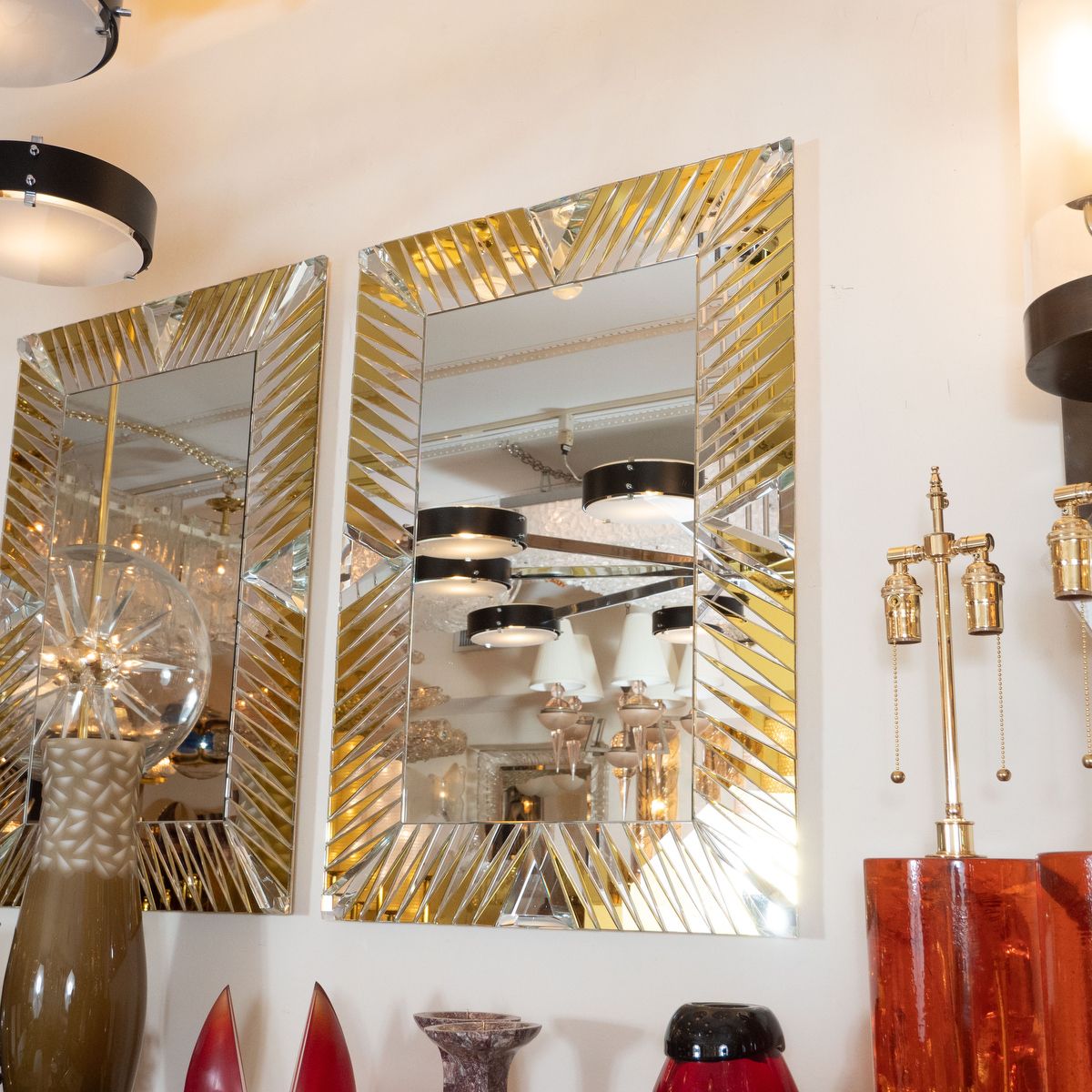 Rectangular Mirror With Clear And Gold Surround | Wall | John Salibello With Clear Wall Mirrors (View 13 of 15)